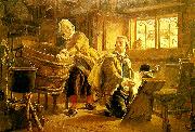 J.F. Hockert tomte mattes hustru gommer gustaf vasa for danska spejare oil painting artist